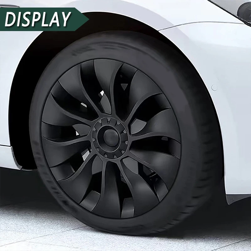Za Tesla Model 3 2020-2022 18 inch Kolesa Varstvo Dekorativni Hub Kape 4Pcs Hub Pokrov Avtomobila Spremembe Zunanjost Pnevmatike Pnevmatike Trim